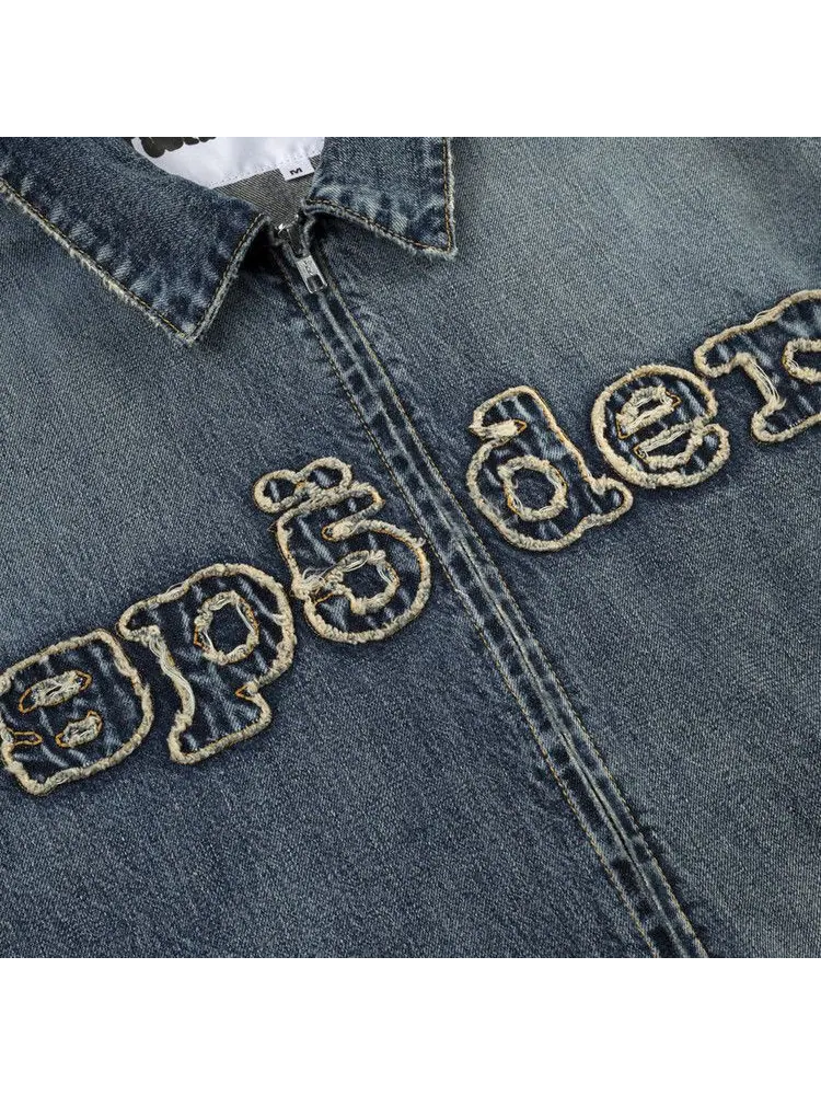 Куртка Sp5der Denim Work Jacket — изображение 3 из 3, светлый синий