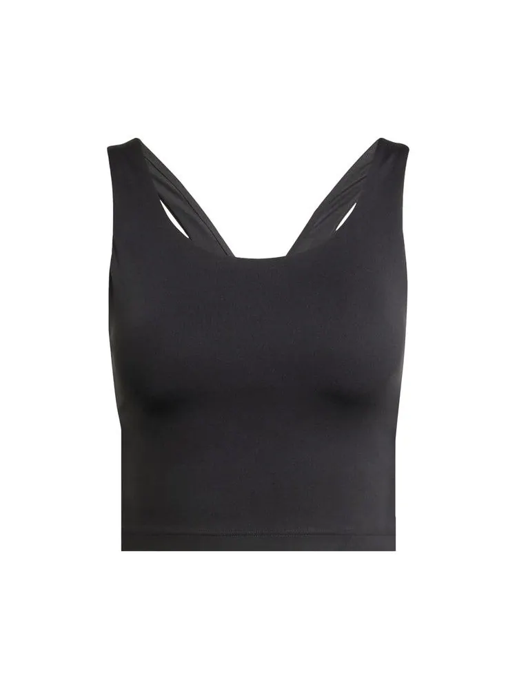 Топ Adidas All Me Medium Support Bra Tank Top 'Black' — изображение 1 из 1, черный