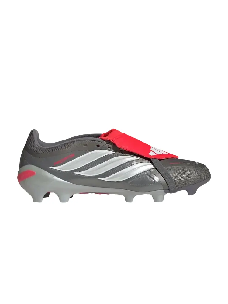 Футболка Adidas Predator League Fold over Tongue FG 'Iron Metallic Zero Metallic Lucid Red' — изображение 1 из 1, серый