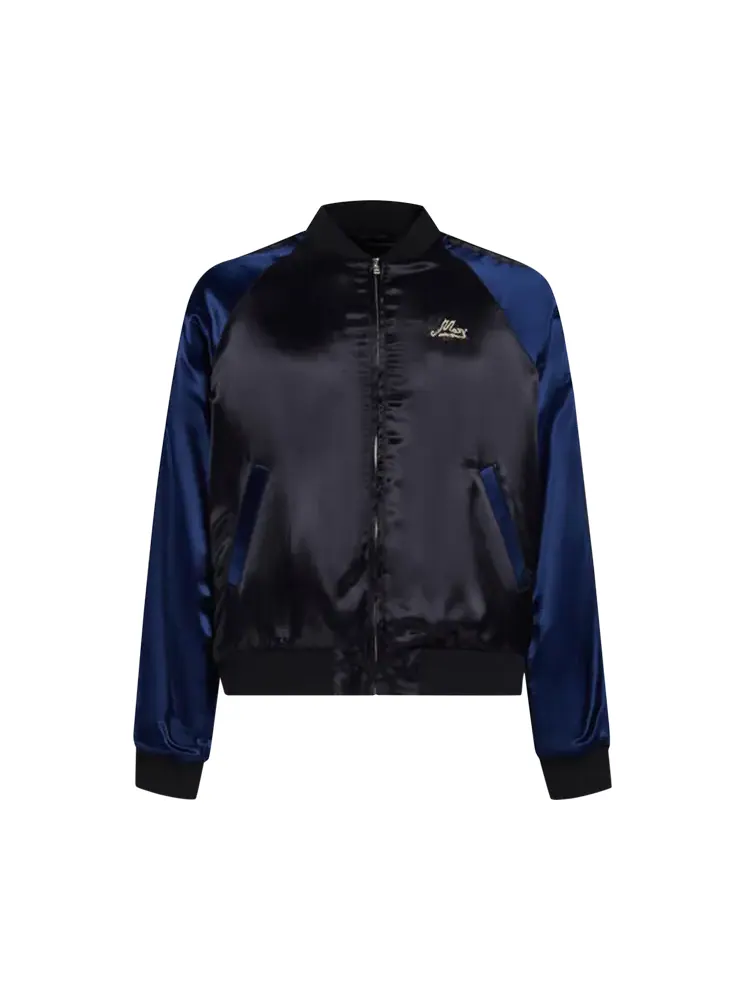 Куртка Marni Emrboidered Logo Satin 'Black' — изображение 1 из 1, черный
