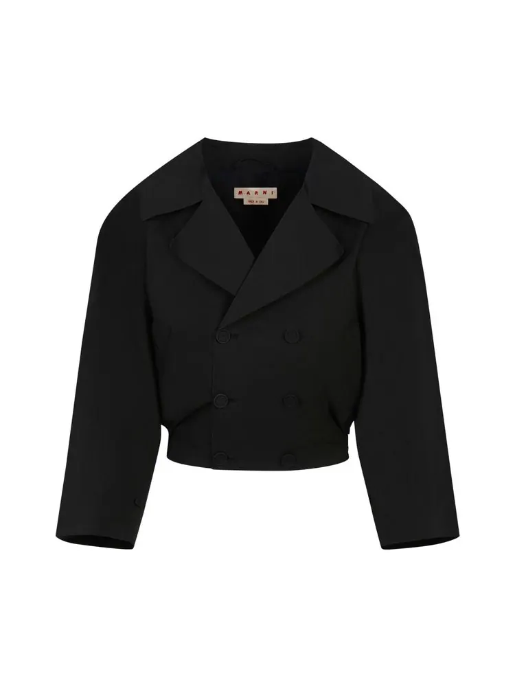 Куртка Marni Organic Compact Poplin Jacket 'Black' — изображение 1 из 1, черный