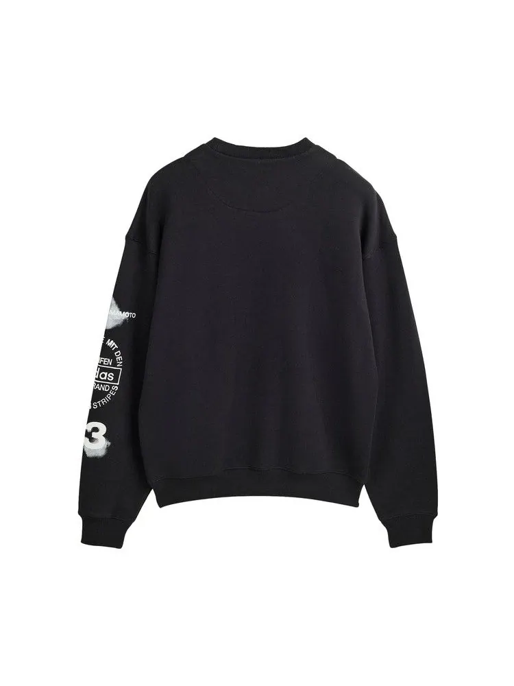 Толстовка Y-3 Graphic Crew Sweatshirt — изображение 2 из 3, черный