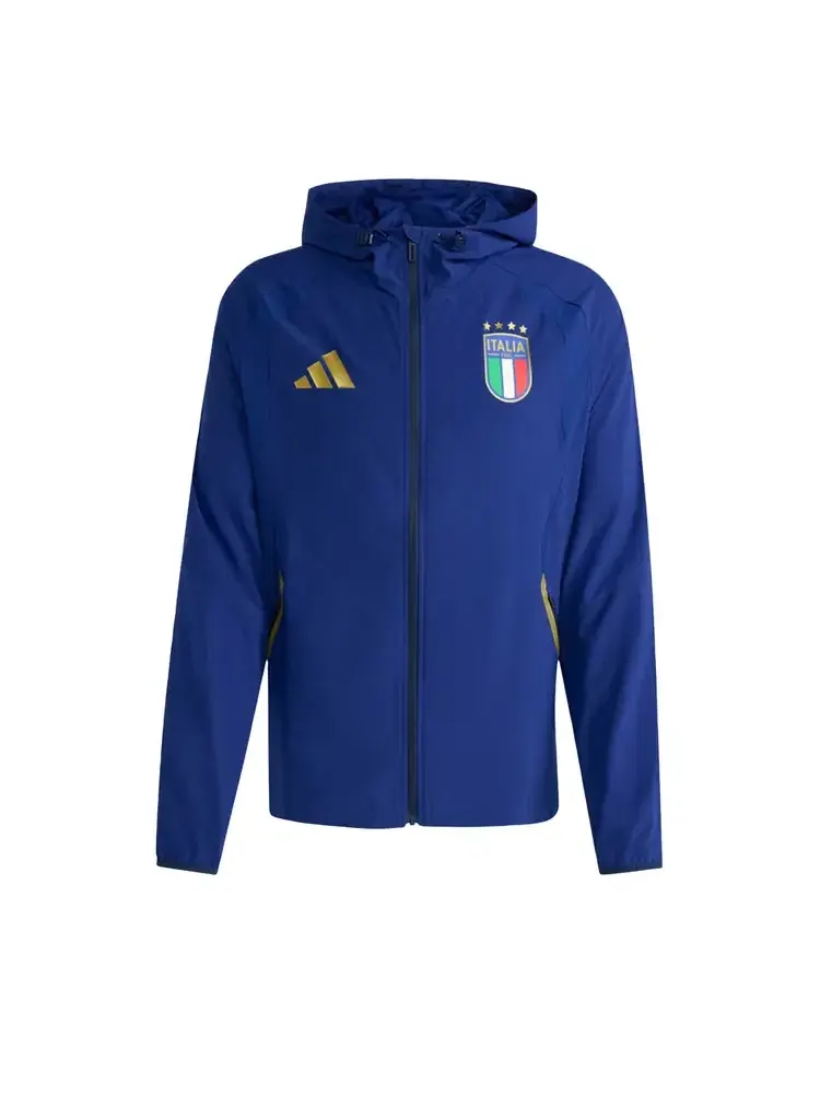 Ветровка Adidas Italy Tiro Travel Full Zip Windbreaker — изображение 1 из 1, синий