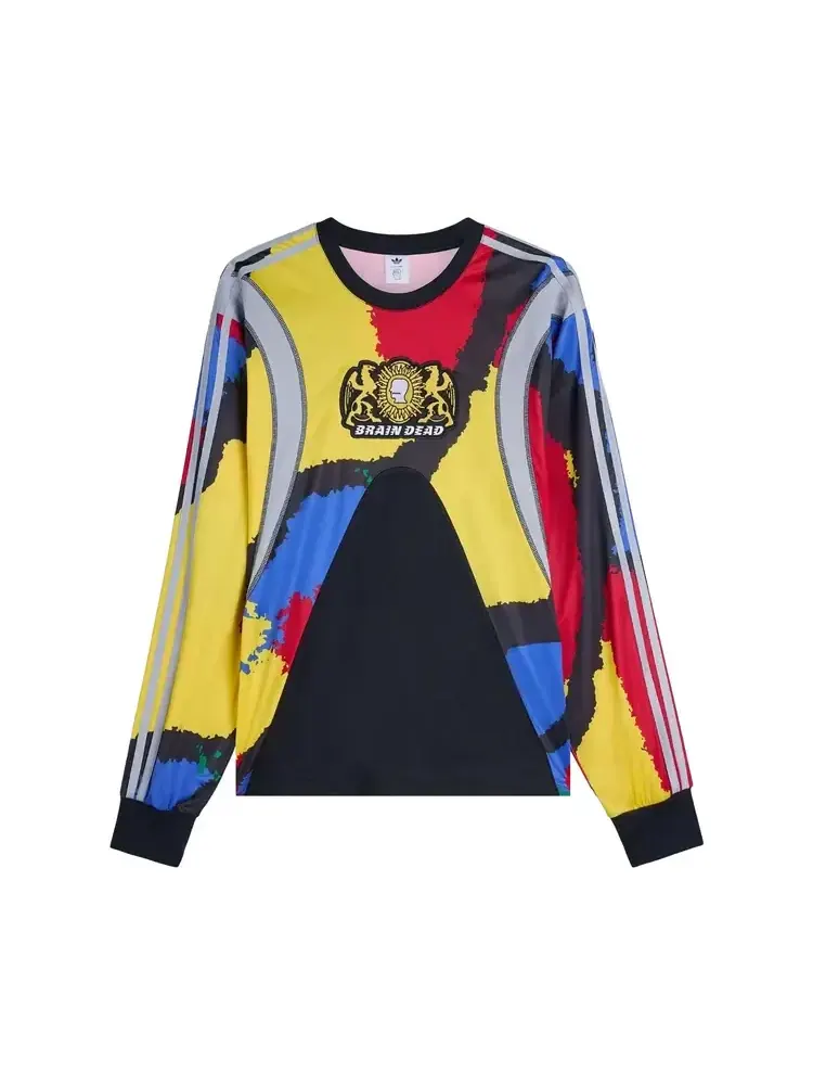 Футболка с длинными рукавами Adidas x Brain Dead — изображение 1 из 2, черный/желтый