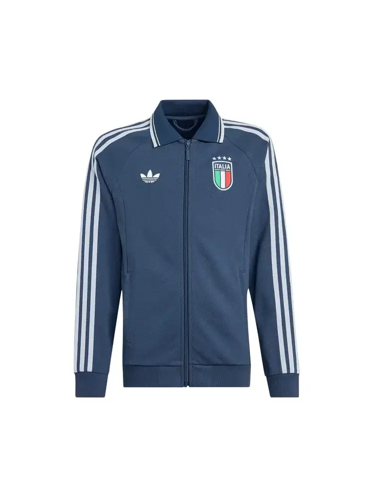 Спортивная куртка-олимпийка Adidas Italy Anthem — изображение 1 из 1, синий
