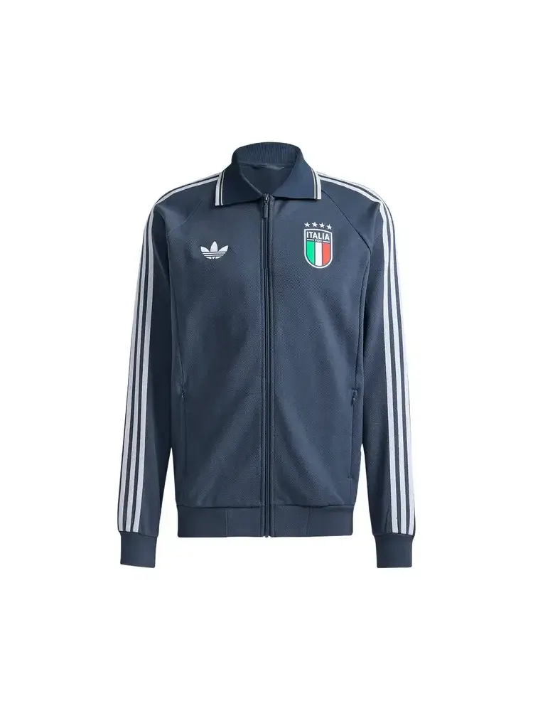 Спортивная куртка-олимпийка Adidas Italy Anthem — изображение 1 из 1, синий