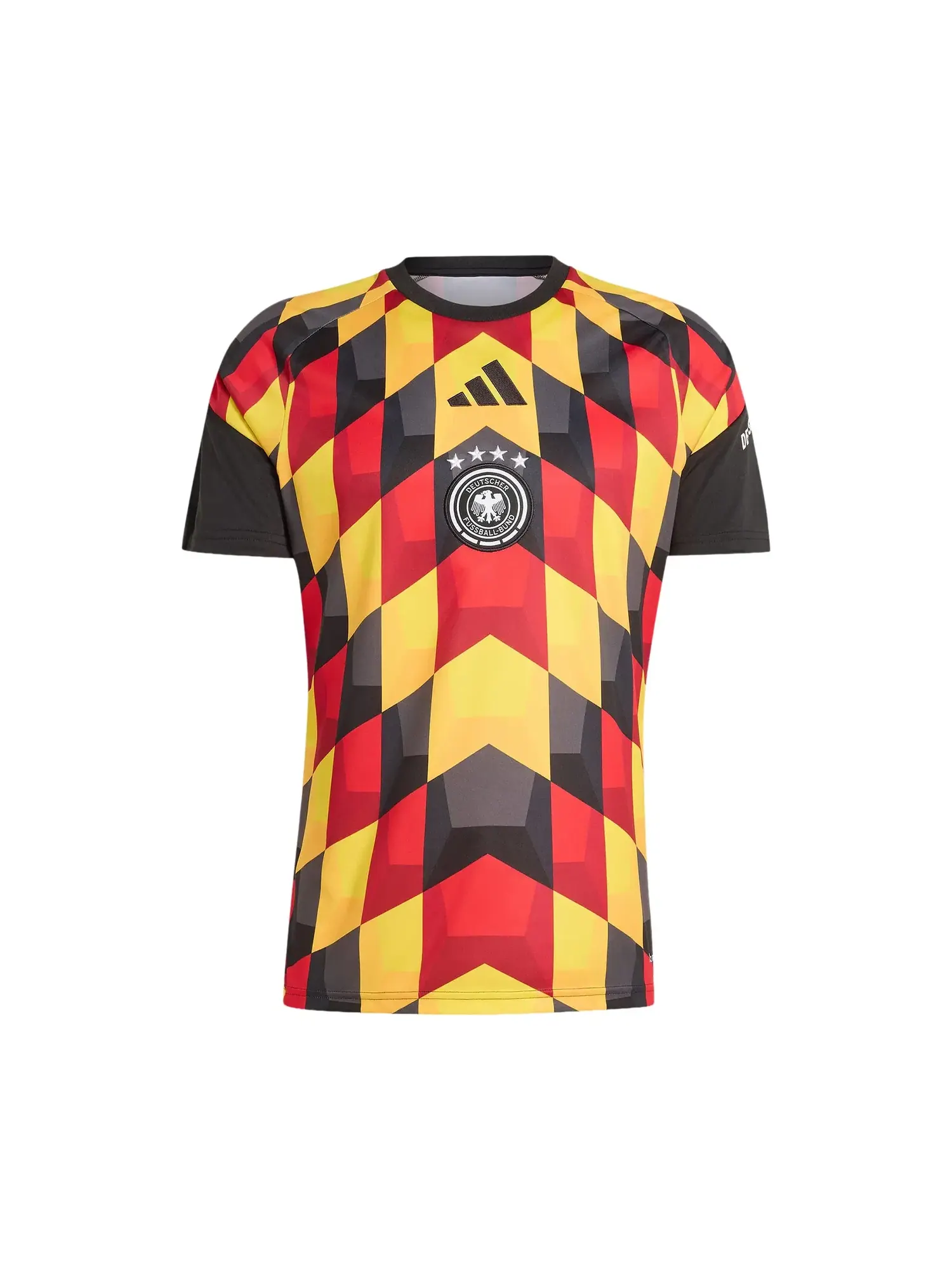 Футболка Adidas Germany 26 Home Pre Match — изображение 1 из 2, черный/желтый