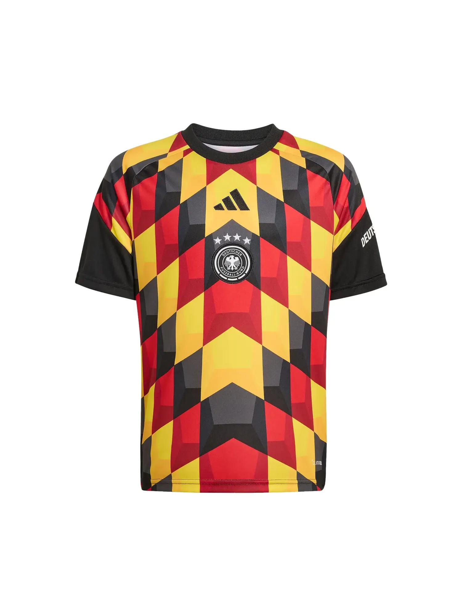 Футболка Adidas Germany 26 Home Pre Match — изображение 1 из 2, черный/желтый