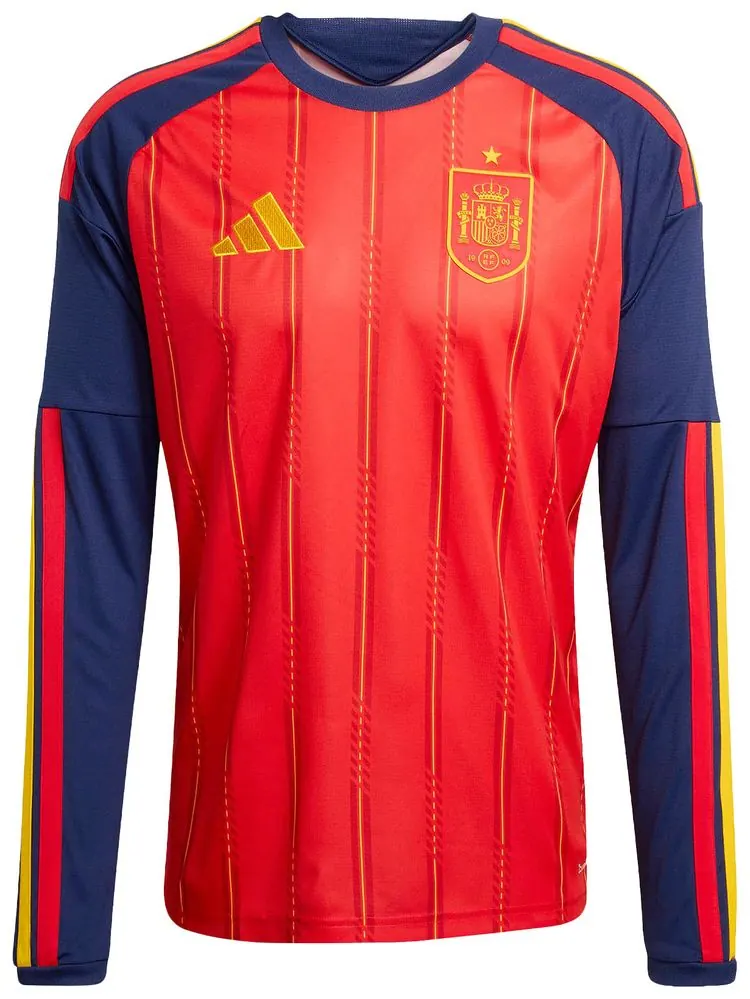 Домашняя футболка с длинным рукавом Adidas Spain 26 — изображение 1 из 2, красный