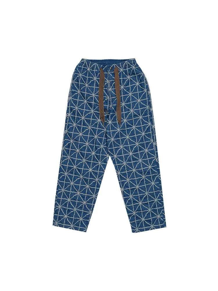 Брюки Kapital Denim Folk Dojo With Knee Easy Baggy Pants, Midtone