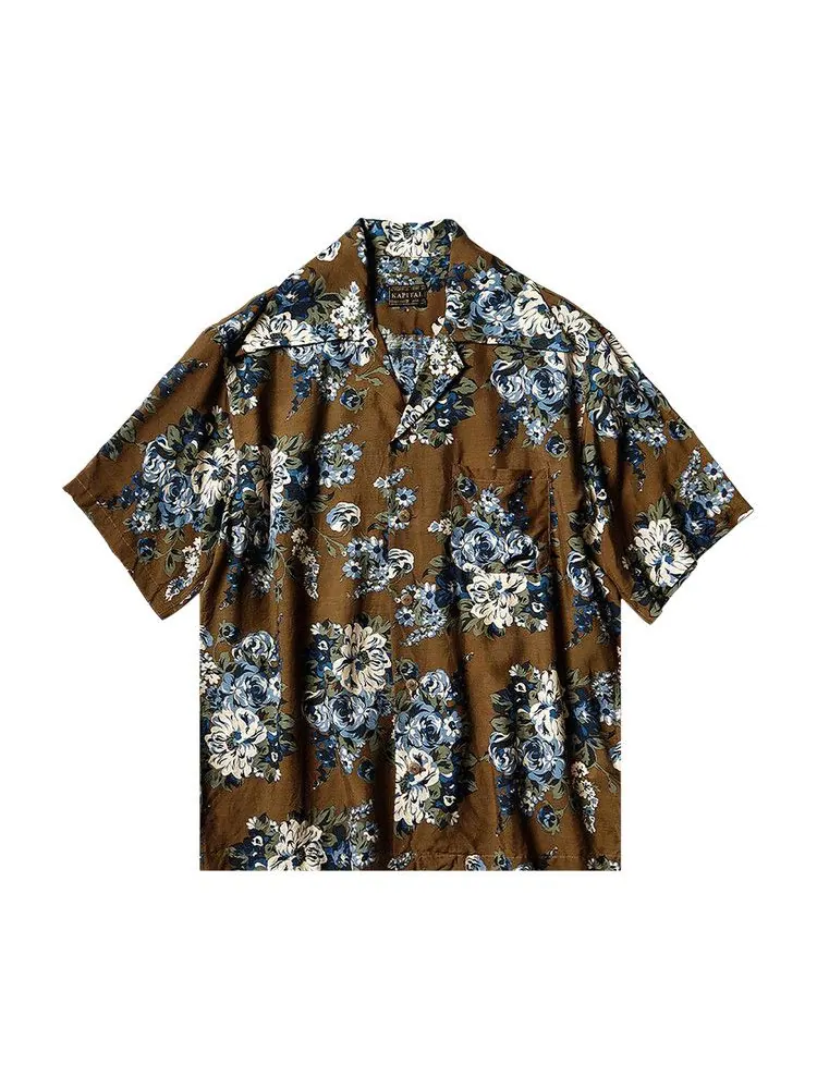 Рубашка Kapital Silk Rayon Champetre Maria Wrangle Collar Aloha Shirt