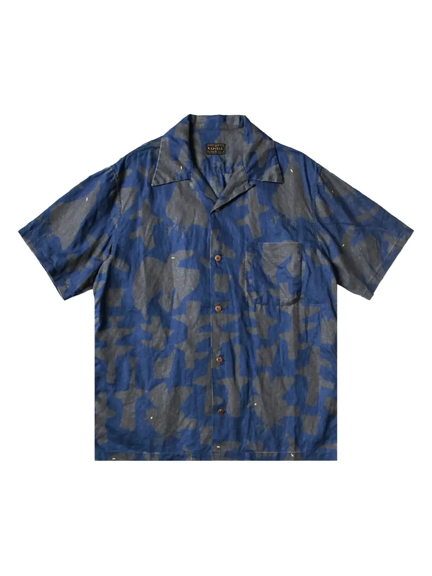 Футболка Kapital French Cloth Linen Guiding Light Raven-Dye Aloha