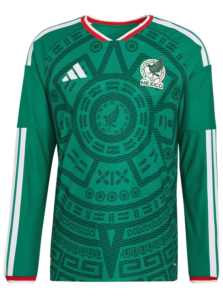 Футболка Adidas Mexico 26 Home Authentic с длинными рукавами — изображение 1 из 2, зеленый