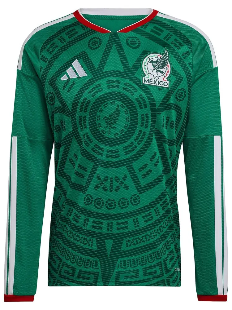 Домашняя футболка с длинным рукавом Adidas Mexico 26 — изображение 1 из 2, зеленый