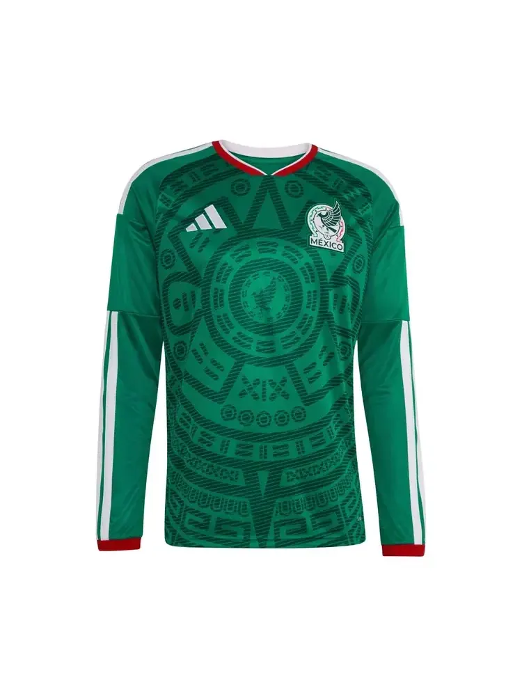 Футболка джерси Adidas Mexico 26 Home Long Sleeve — изображение 1 из 2, зеленый