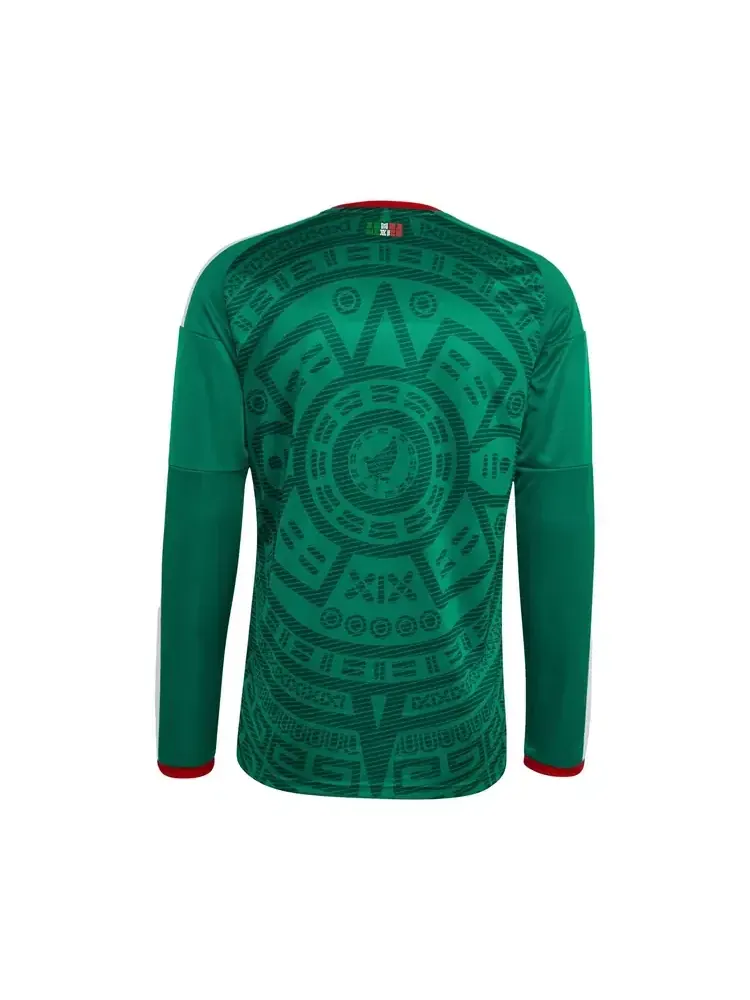 Футболка джерси Adidas Mexico 26 Home Long Sleeve — изображение 2 из 2, зеленый