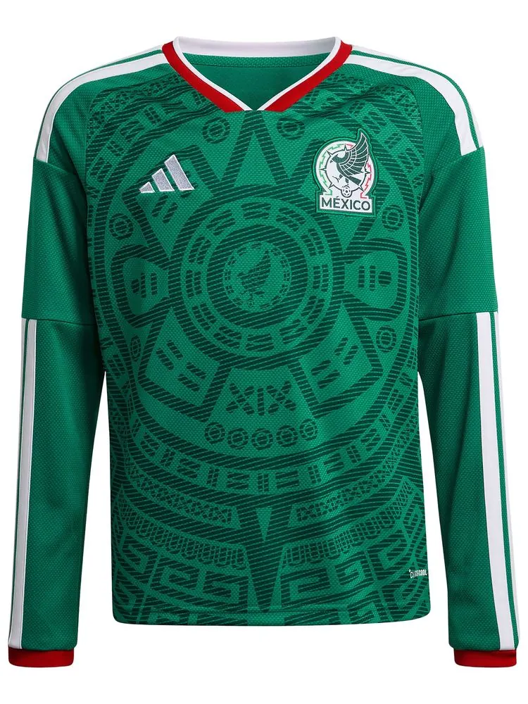 Домашняя футболка с длинными рукавами Adidas Mexico 26 — изображение 1 из 2, зеленый
