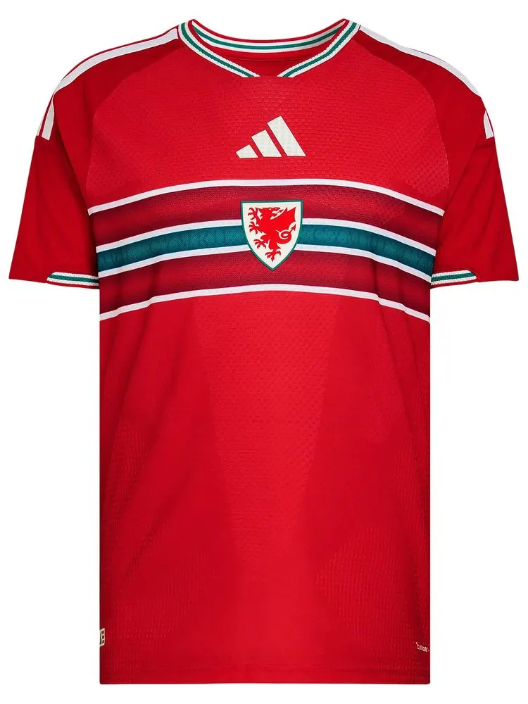 Домашняя футболка Adidas Wales 26, аутентичная — изображение 1 из 2, красный