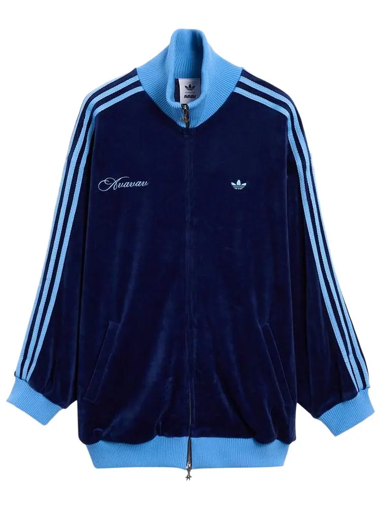 Спортивная куртка Adidas x Avavav Velvet Zip Up Track Jacket — изображение 1 из 2, синий