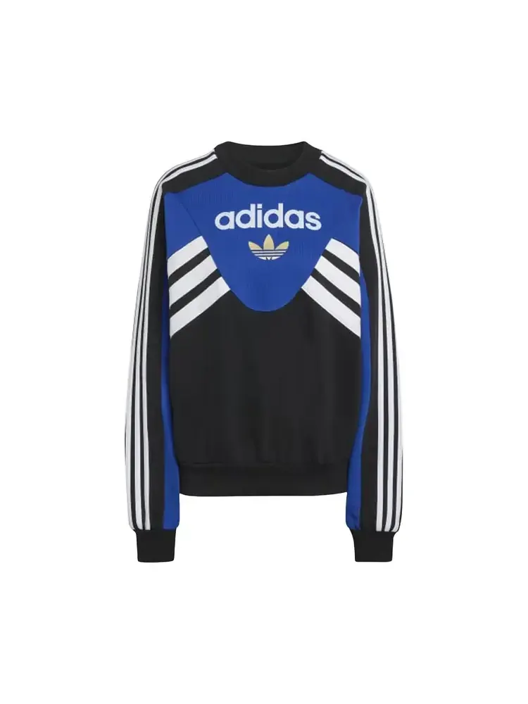 Толстовка Adidas Cutline Crew 'Royal Blue/Black' — изображение 1 из 1, синий