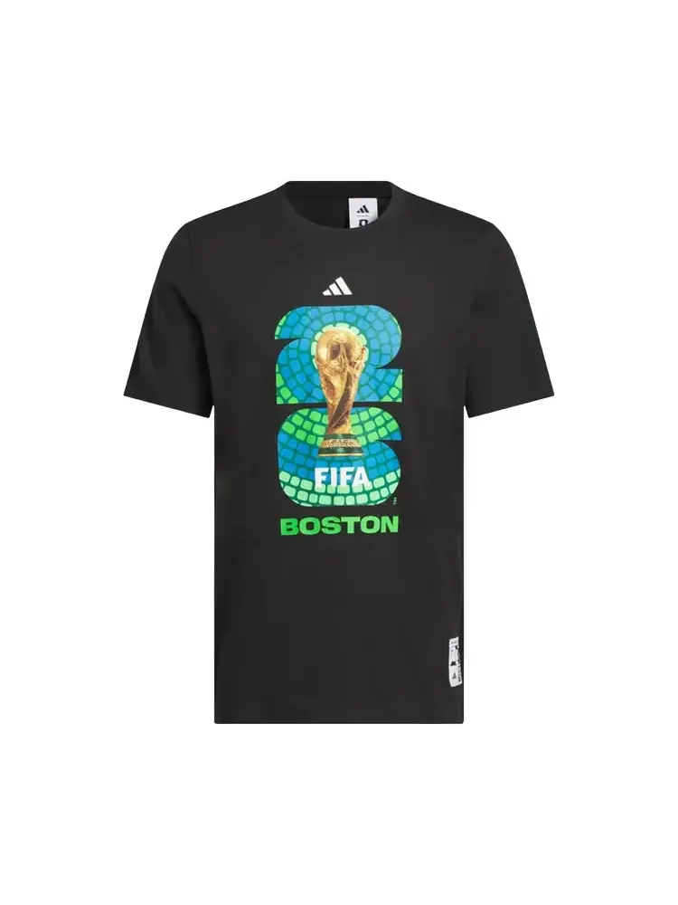 Футболка Adidas FIFA World Cup 26 Host City Boston с графическим принтом — изображение 1 из 1, черный