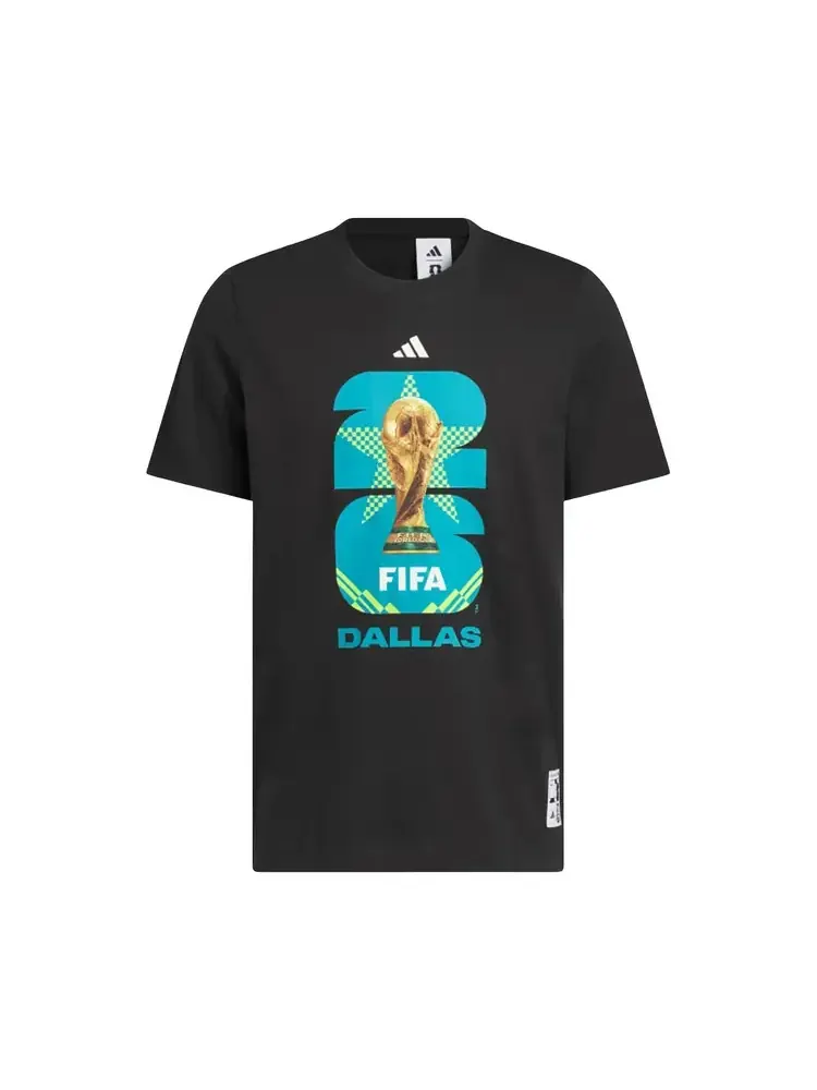 Футболка Adidas FIFA World Cup 26 Host City Dallas Graphic T-Shirt 'Black' — изображение 1 из 1, черный