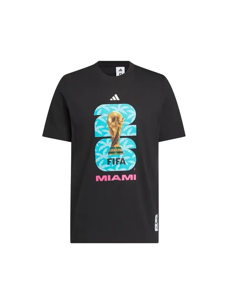 Футболка Adidas FIFA World Cup 26 Host City Miami Graphic — изображение 1 из 1, черный