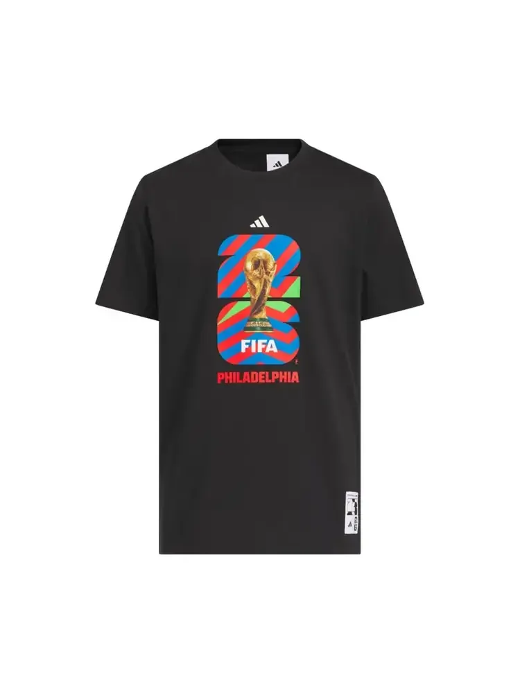 Футболка Adidas FIFA World Cup 26 Host City Philadelphia с графическим принтом — изображение 1 из 1, черный