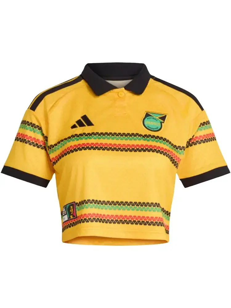 Укороченная футболка Adidas Jamaica 26 x Bob Marley Home — изображение 1 из 1, желтый