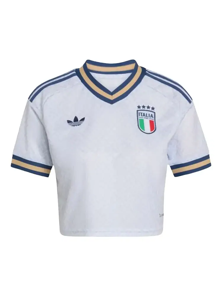 Укороченная футболка Adidas Italy 26 Away — изображение 1 из 1, синий