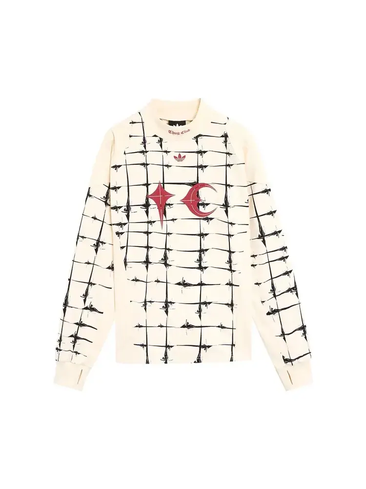 Футболка с длинными рукавами Adidas x Thug Club Goalie — изображение 1 из 2, белый
