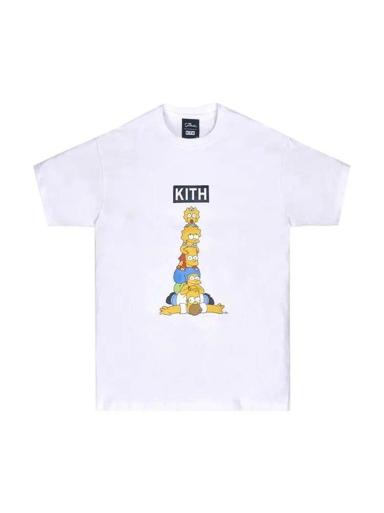 Футболка Kith For The Simpsons Family Stack Tee 'White' — изображение 1 из 1, белый