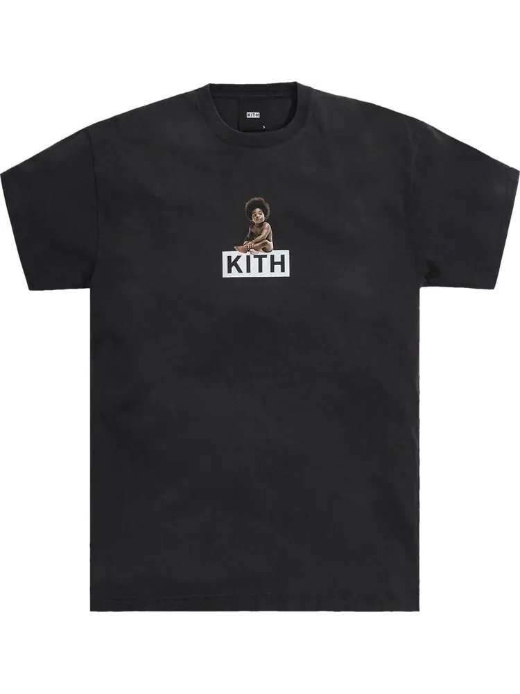 Футболка Kith For The Notorious B.I.G Ready To Die Classic Logo Vintage Tee 'Black' — изображение 1 из 1, черный