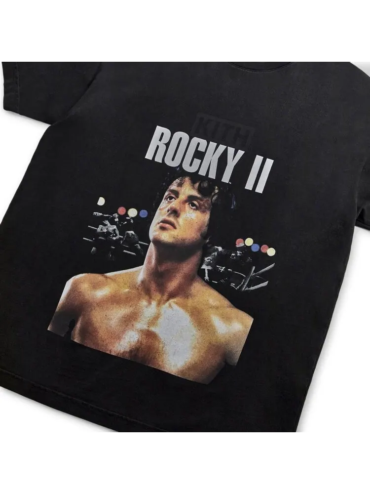 Футболка Kith For Rocky II Vintage Tee 'Black' — изображение 2 из 2, черный