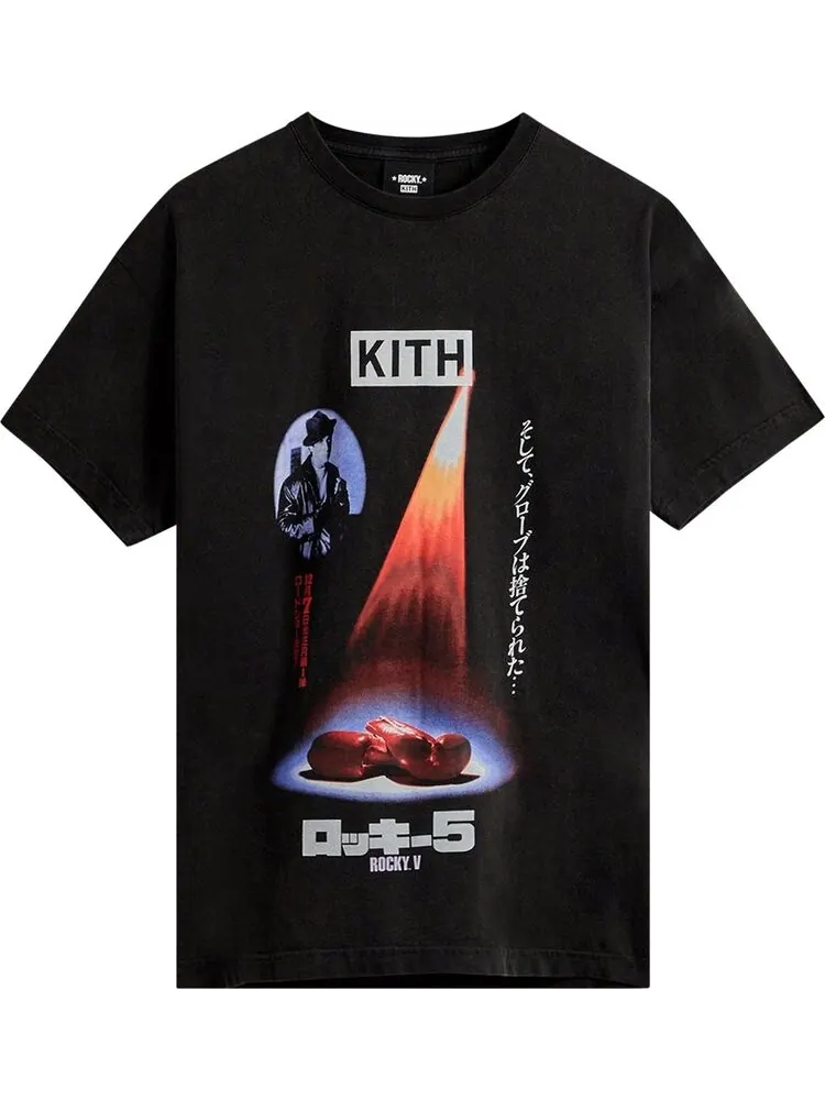 Футболка Kith For Rocky V Vintage Tee 'Black' — изображение 1 из 2, черный