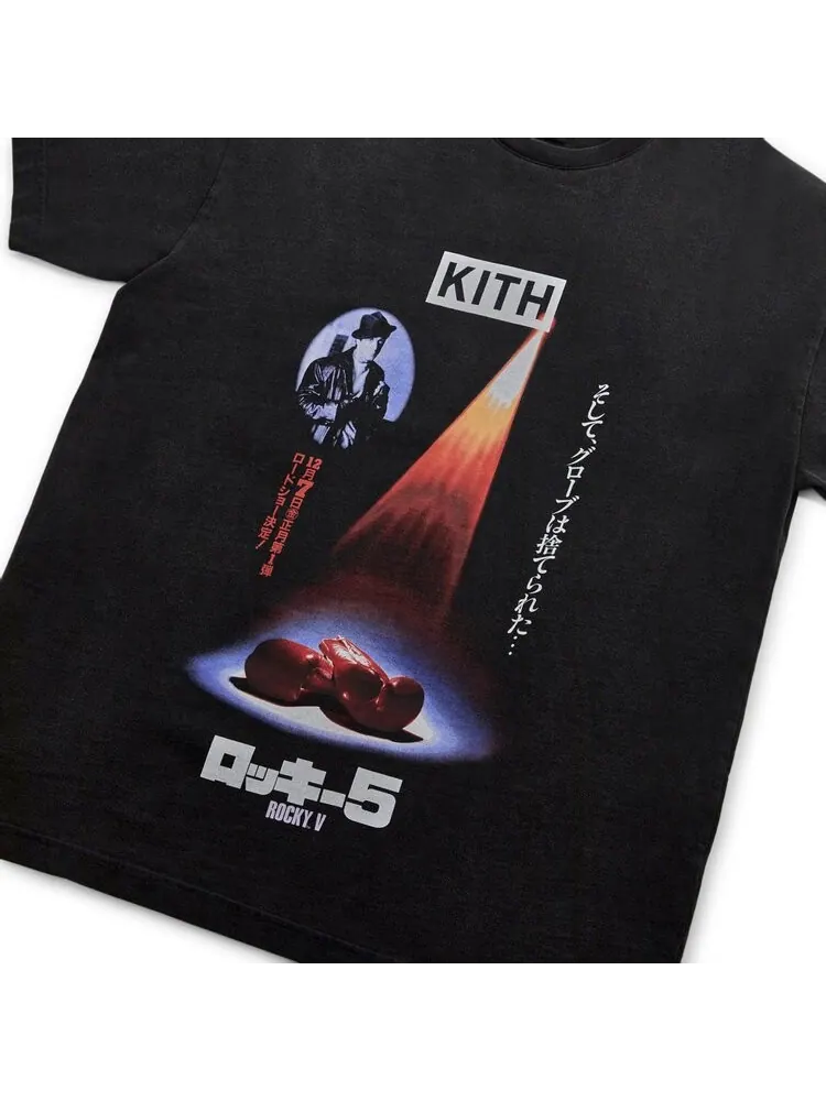 Футболка Kith For Rocky V Vintage Tee 'Black' — изображение 2 из 2, черный