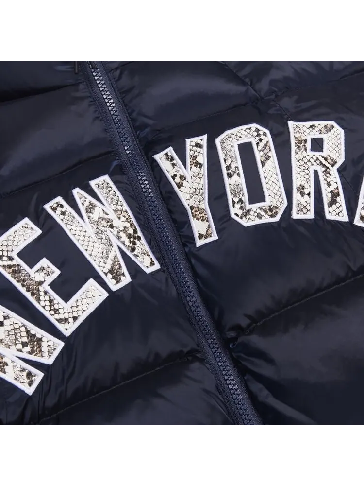 Пуховик Kith For Major League Baseball New York Yankees Midi Puffer Jacket 'Navy' — изображение 3 из 3, синий