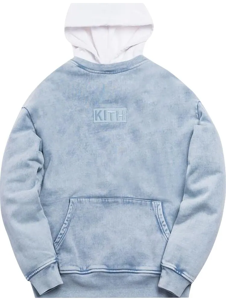 Худи Kith Two Tone Indigo Hoodie 'Light Indigo' — изображение 1 из 2, синий