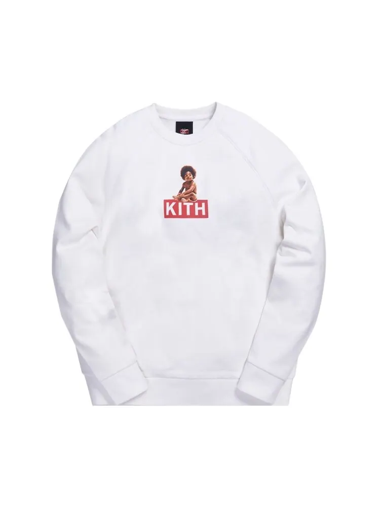Толстовка Kith x Biggie Classic Logo Crewneck 'White' — изображение 1 из 1, белый