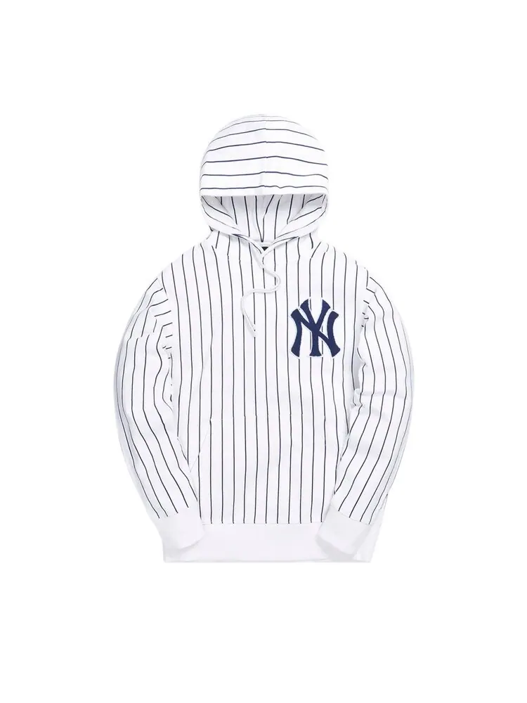 Худи Kith For Major League Baseball New York Yankees Striped Hoodie 'White' — изображение 1 из 1, белый