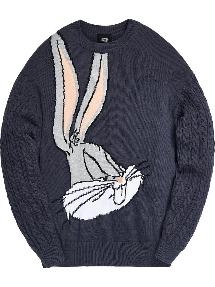 Толстовка Kith x Looney Tunes Bugs Bunny Crewneck 'Shark' — изображение 1 из 1, синий
