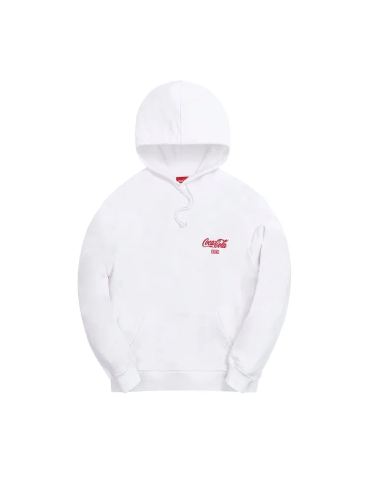 Худи Kith x Coca-Cola Ribbon Logo Hoodie 'White' — изображение 1 из 1, белый