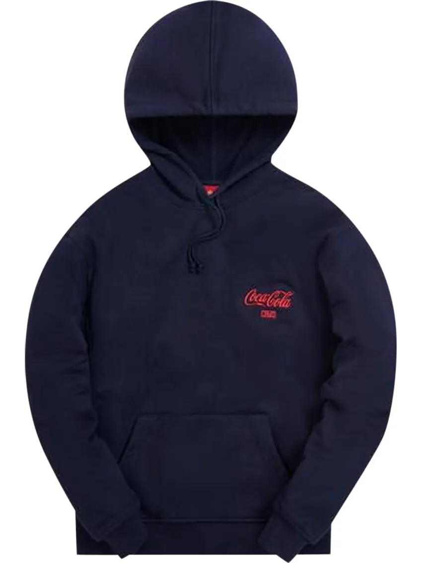 Худи Kith x Coca-Cola Ribbon Logo Hoodie 'Navy' — изображение 1 из 1, синий