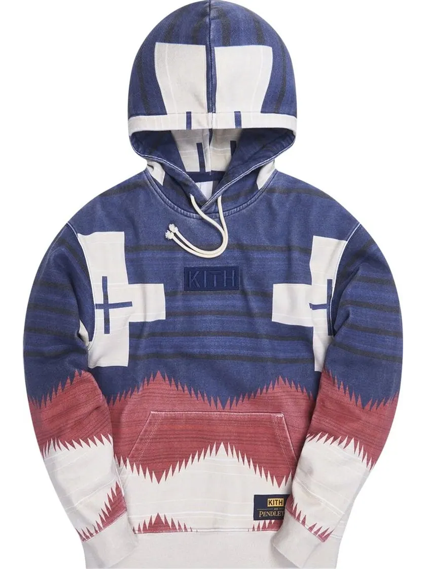 Худи Kith For Pendleton Brave Star Williams III Hoodie 'Navy/Multi' — изображение 1 из 1, синий