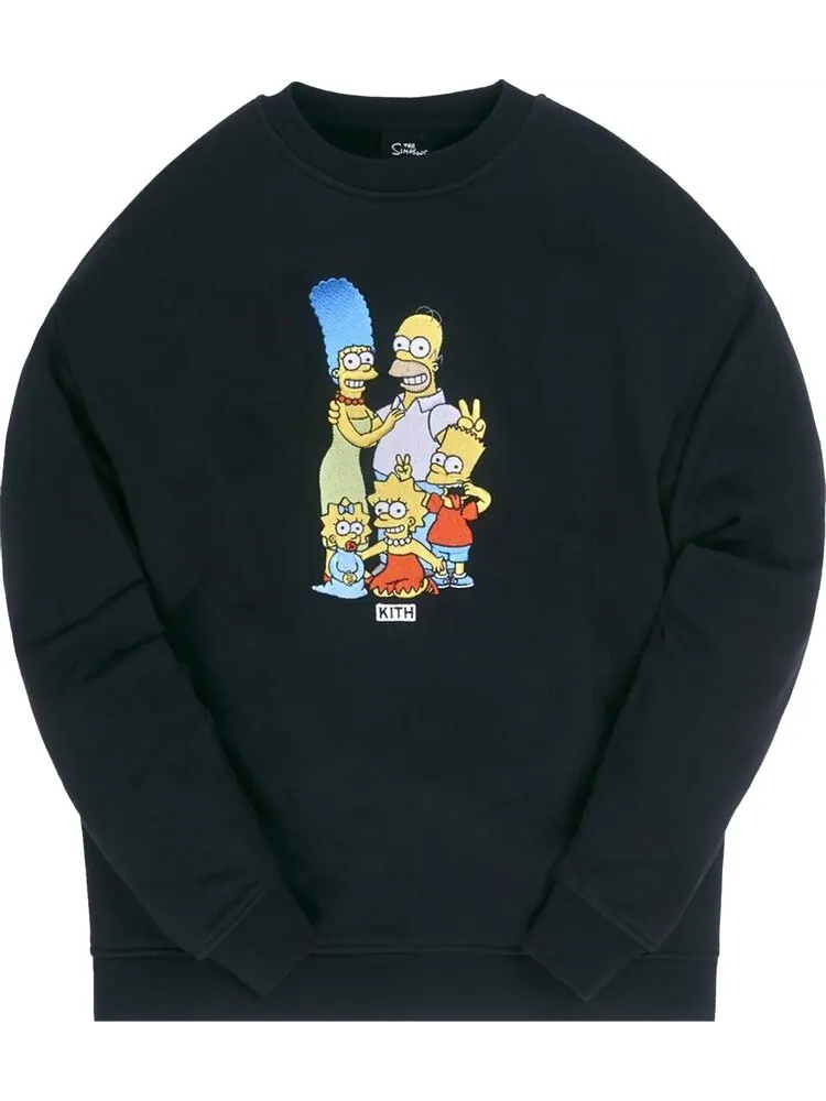 Толстовка Kith For The Simpsons Portrait Crewneck 'Black' — изображение 1 из 1, черный