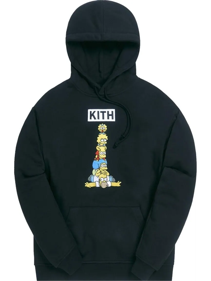Худи Kith For The Simpsons Family Stack Hoodie 'Black' — изображение 1 из 1, черный