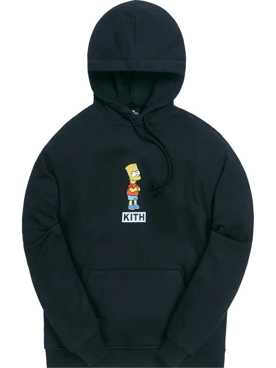 Худи Kith For The Simpsons Bart Logo Hoodie 'Black' — изображение 1 из 1, черный