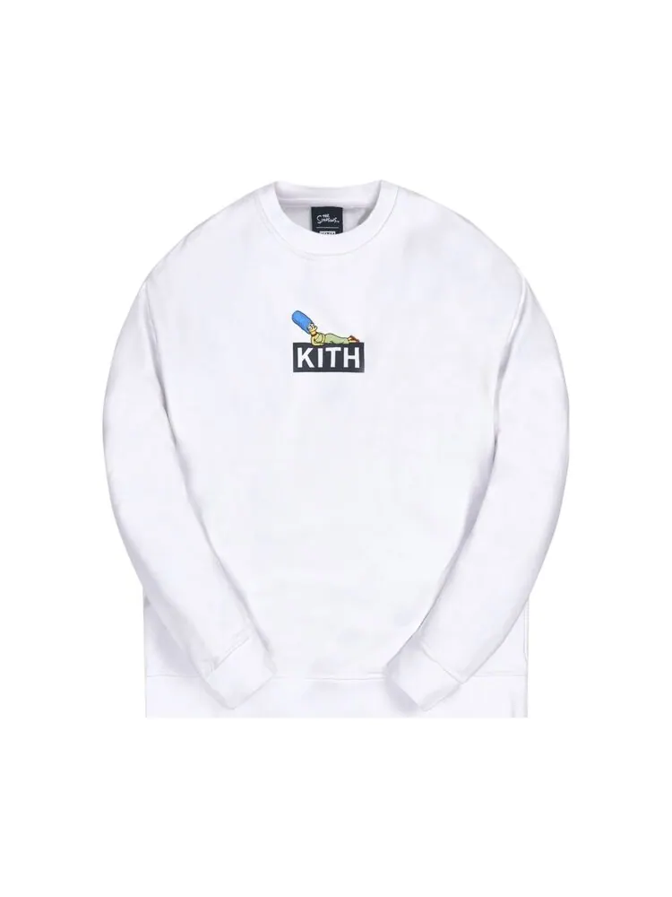 Толстовка Kith For The Simpsons Marge Box Logo Crewneck 'White' — изображение 1 из 1, белый