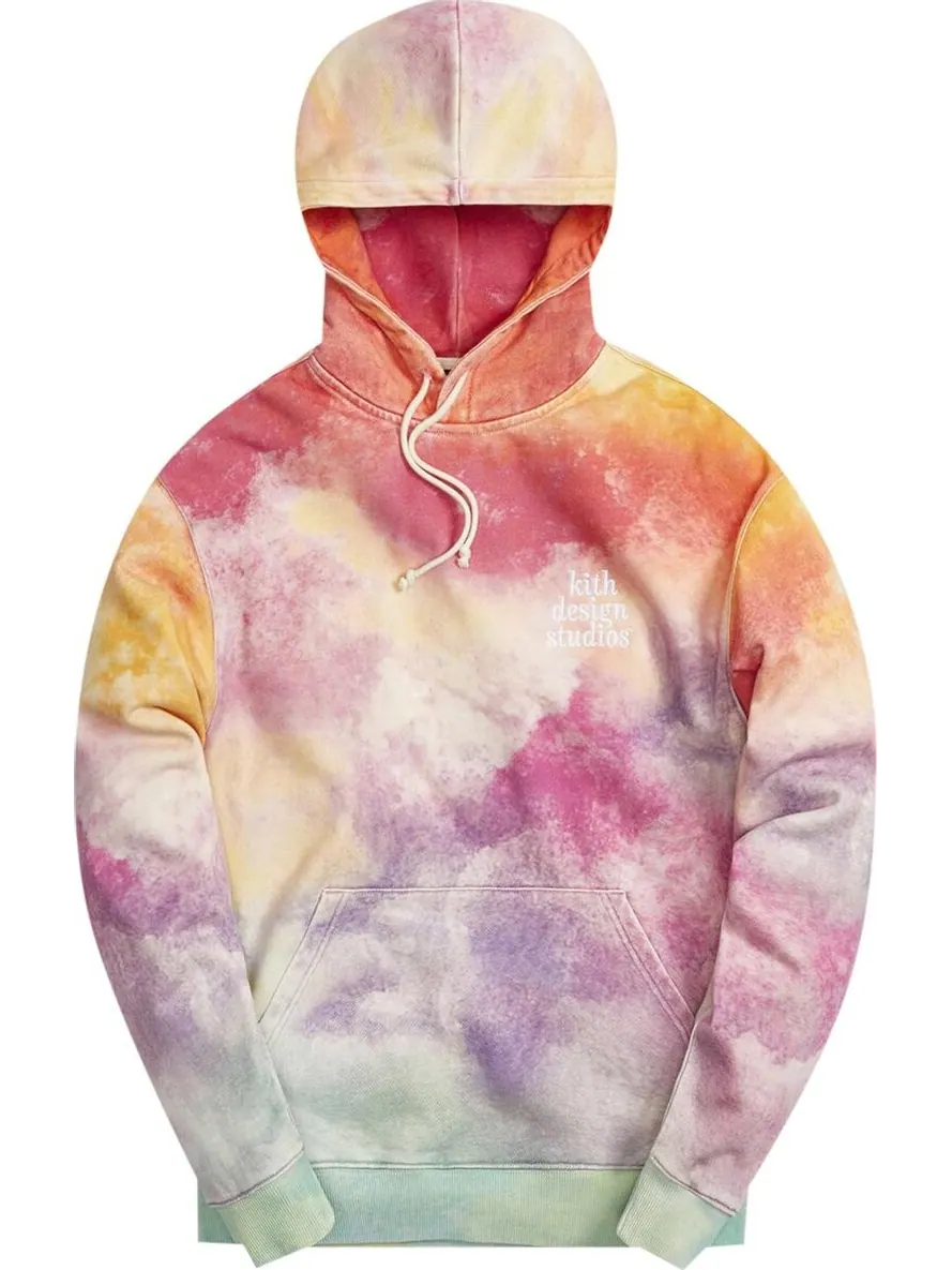 Худи Kith Tie Dye Williams III Hoodie 'Pink/Green' — изображение 1 из 1, мульти