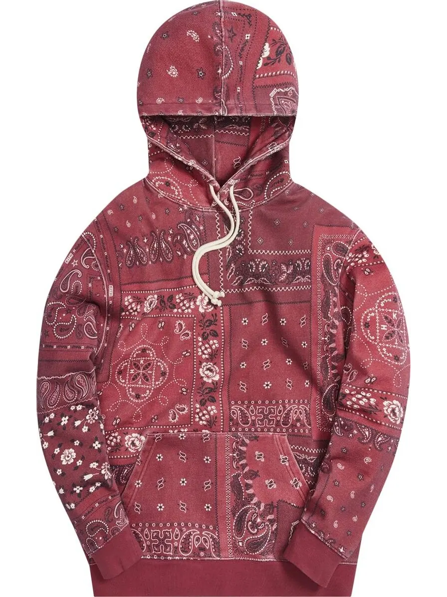 Худи Kith Deconstructed Bandana Williams III Hoodie 'Pyre' — изображение 1 из 1, красный